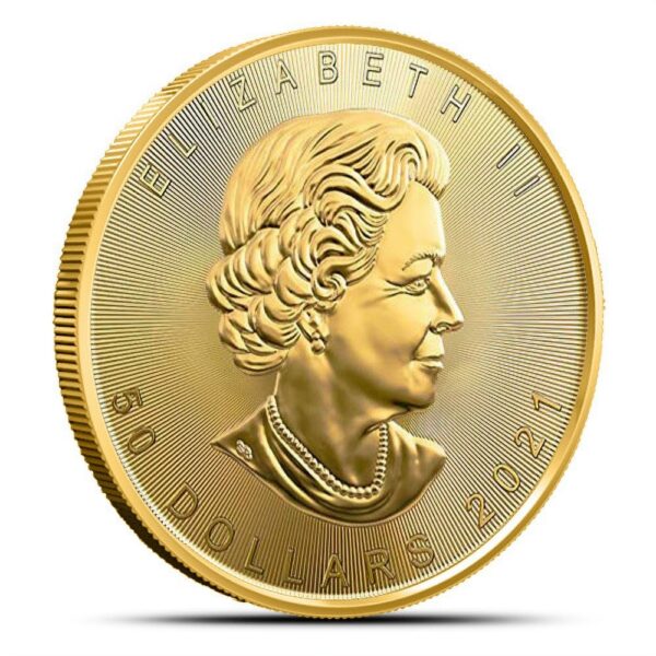 2021 1 oz Canadian Gold Maple Leaf Coin (BU) - Image 2