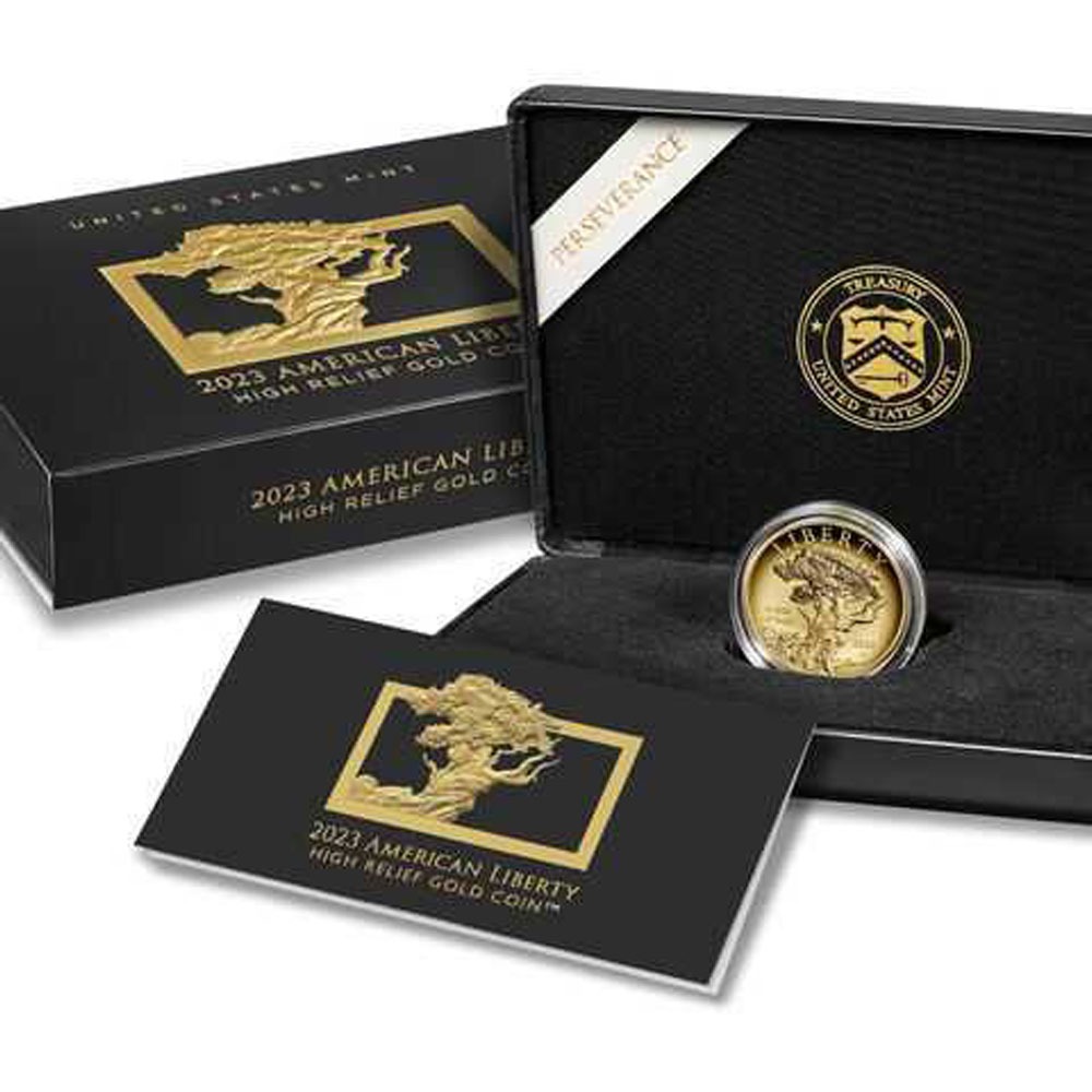 2023-W 1 oz Proof American Gold Liberty High Relief Coin (Box + CoA) - Image 4