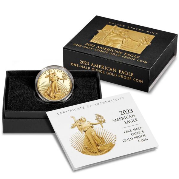 2023-W 1/2 oz Proof American Gold Eagle Coin (Box + CoA) - Image 4