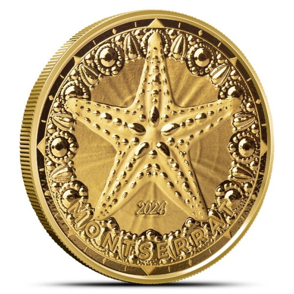 2024 1 oz EC8 Gold Montserrat Starfish Coin (BU) - Image 3