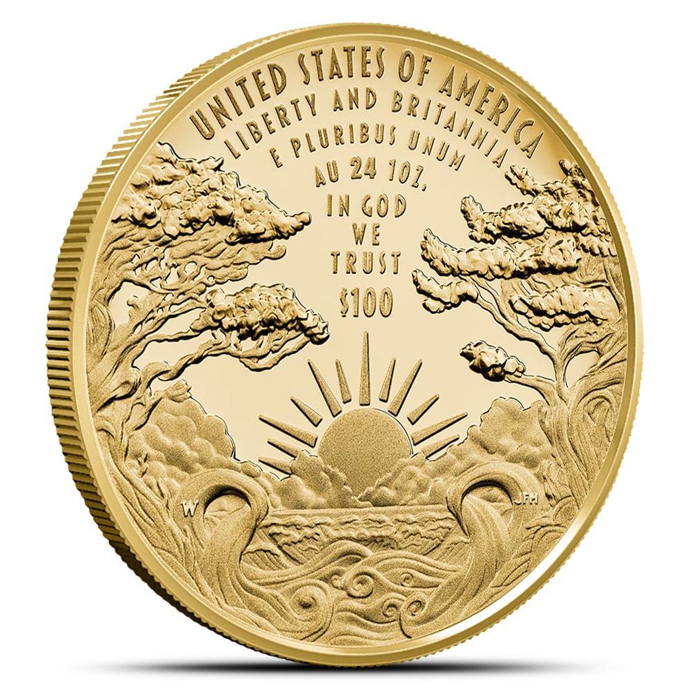 2024-W 1 oz Proof American Gold Liberty & Britannia Coin (Box + CoA) - Image 3