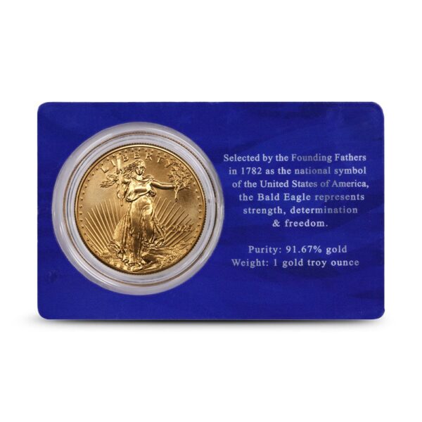 2025 1 oz American Gold Eagle Coin (BU, Blue Eagle Card) - Image 2