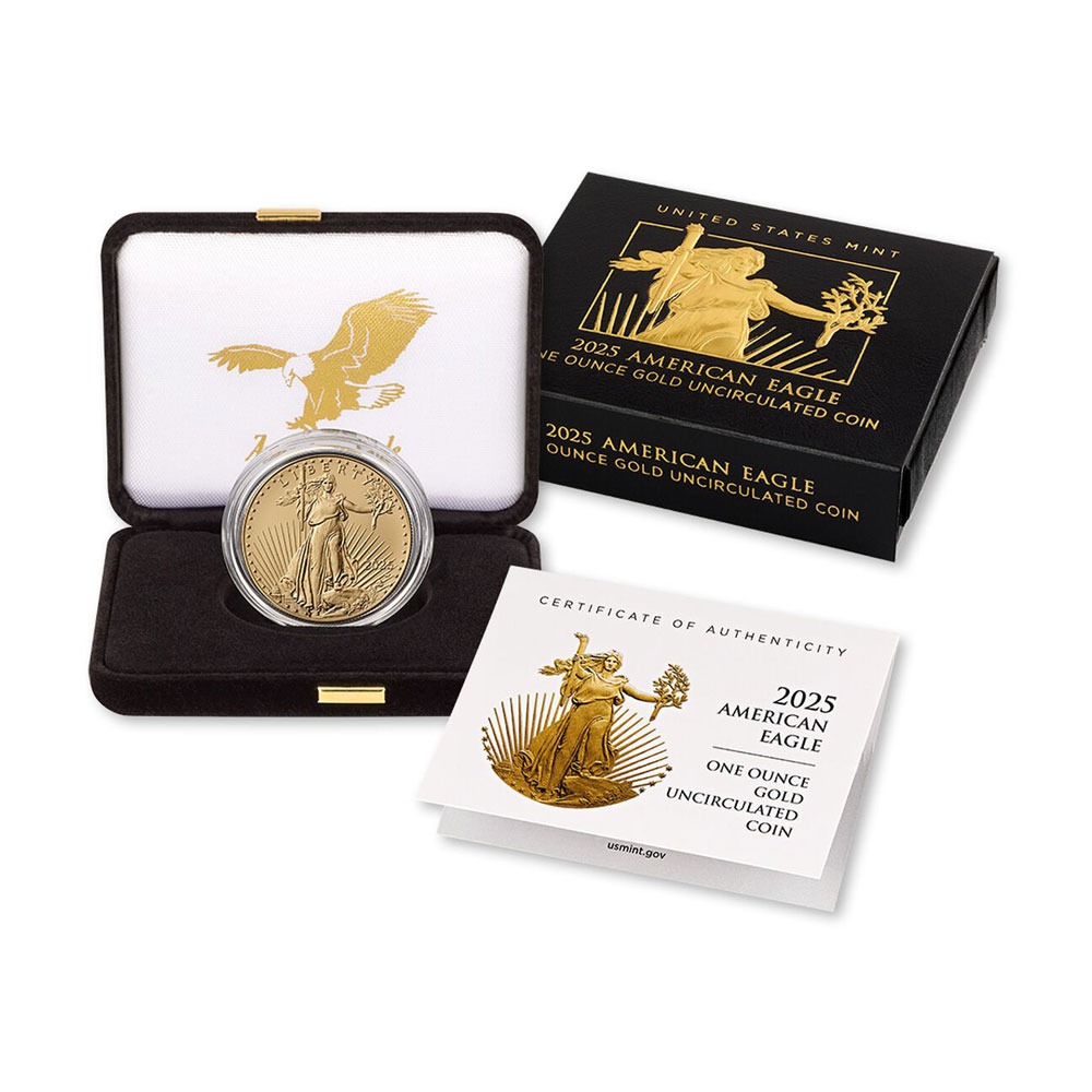 2025-W 1 oz Burnished American Gold Eagle Coin (Box + CoA) - Image 3