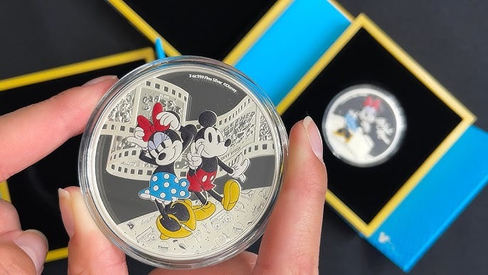 Disney Mickey Mouse & Minnie Mouse Silver Coins