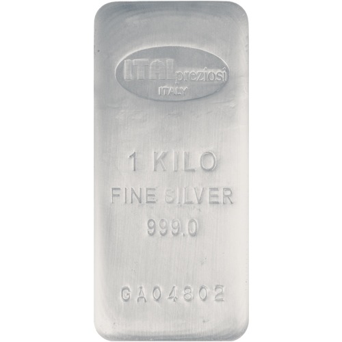 1 Kilo Italpreziosi Cast Silver Bar