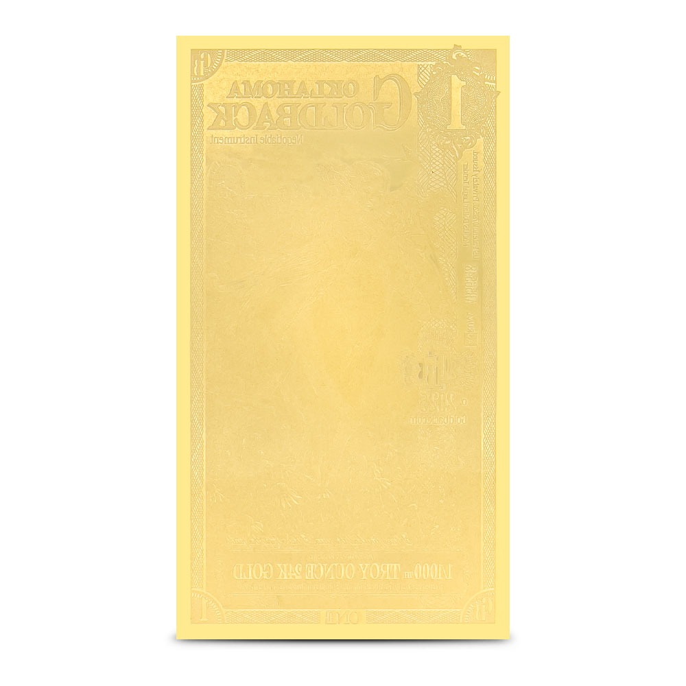 Buy 1 Oklahoma Goldback Gold Note (100 Pack, New) - Image 3