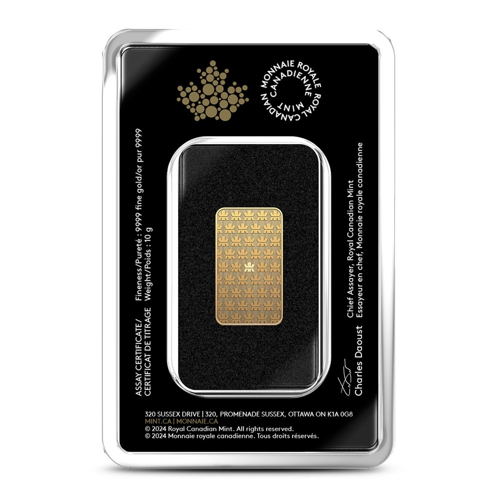 10 Gram (RCM) Royal Canadian Mint Gold Bar (New w/ Assay) - Image 2