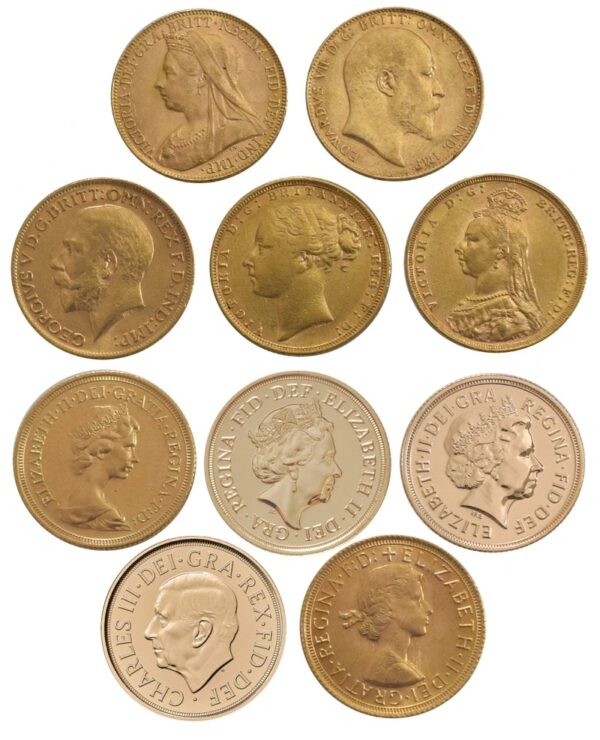Buy 10 x Gold Sovereign Portrait Set