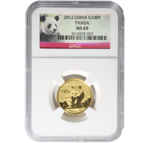 1/4 oz Chinese Gold Panda Coin MS69