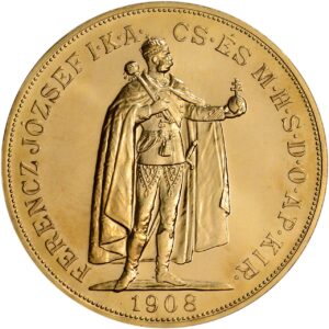 1908 Hungary 100 Korona Gold Coin