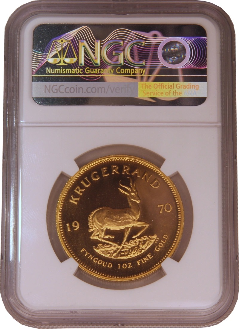 1970 Proof Krugerrand 1 oz Gold Coin NGC PF68 - Image 2