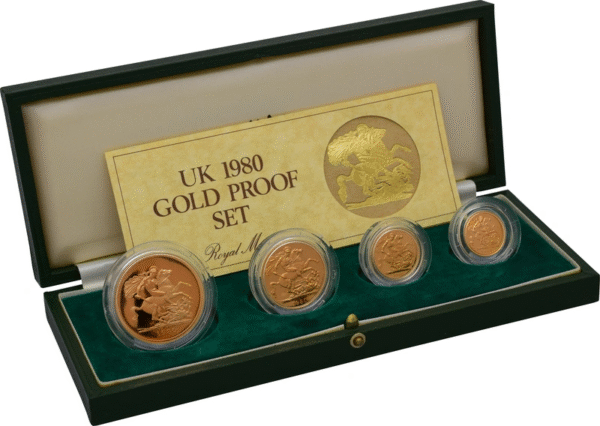 1980 Proof Gold Sovereign 4 Coin Set