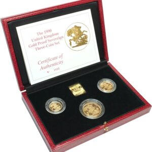 1990 Proof Gold Sovereign 3 Coin Set
