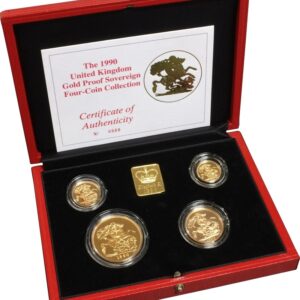 1990 Proof Gold Sovereign 4 Coin Set