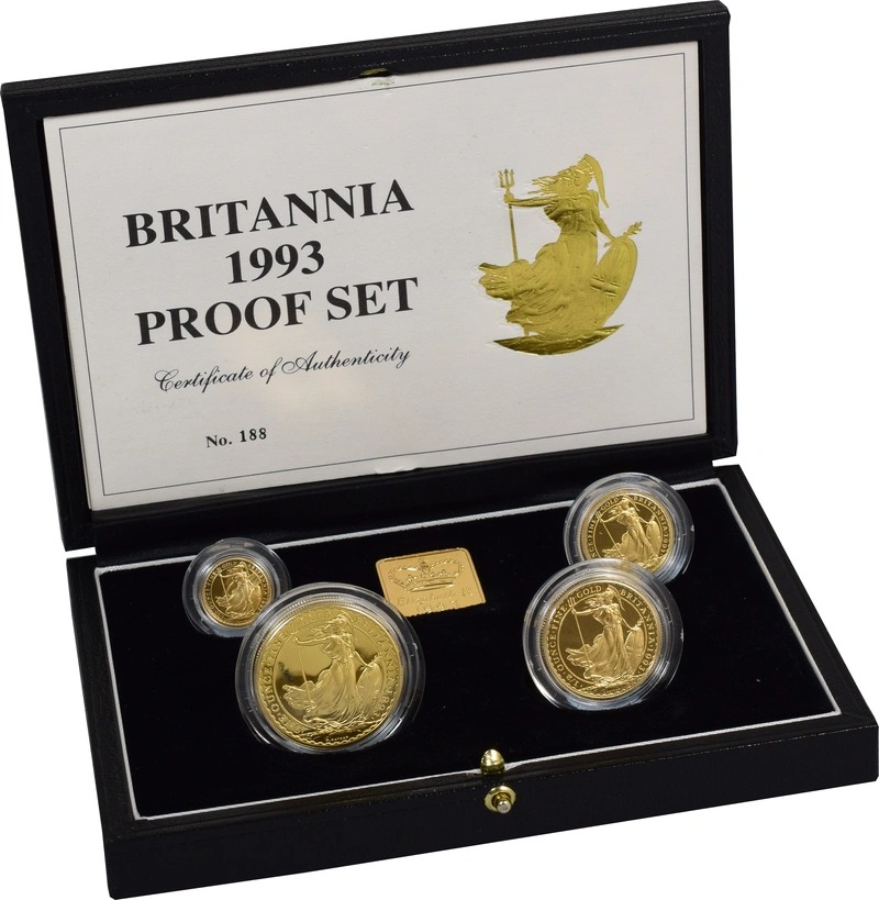 1993 Proof Gold Britannia 4 Coin Set