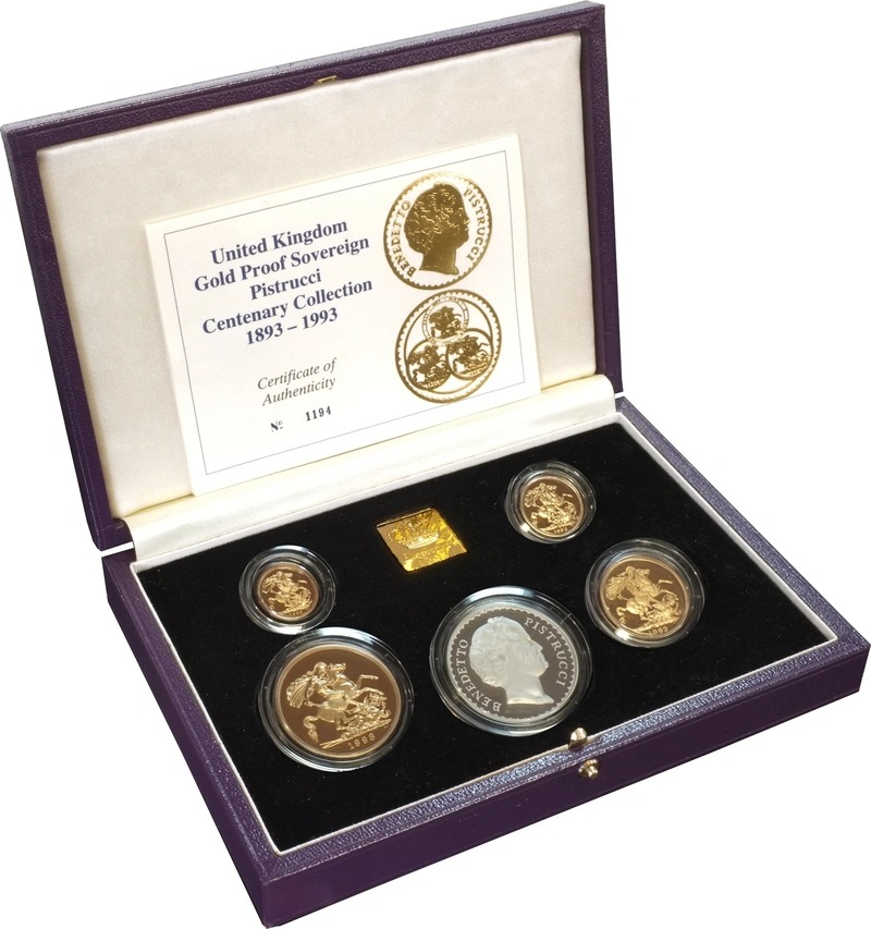 1993 Proof Gold Sovereign 4 Coin Set
