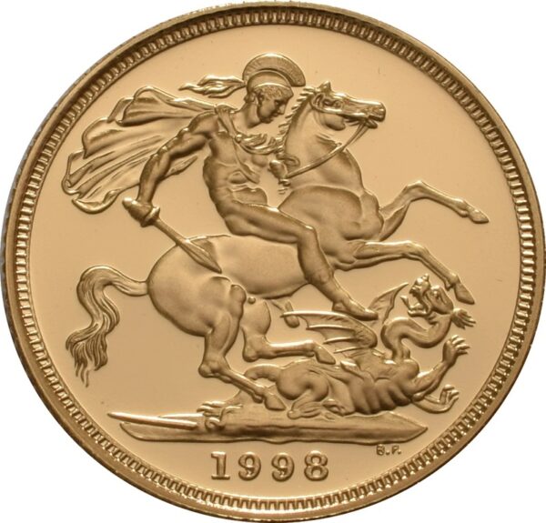 1998 Proof Gold Sovereign 3 Coin Set Boxed - Image 3