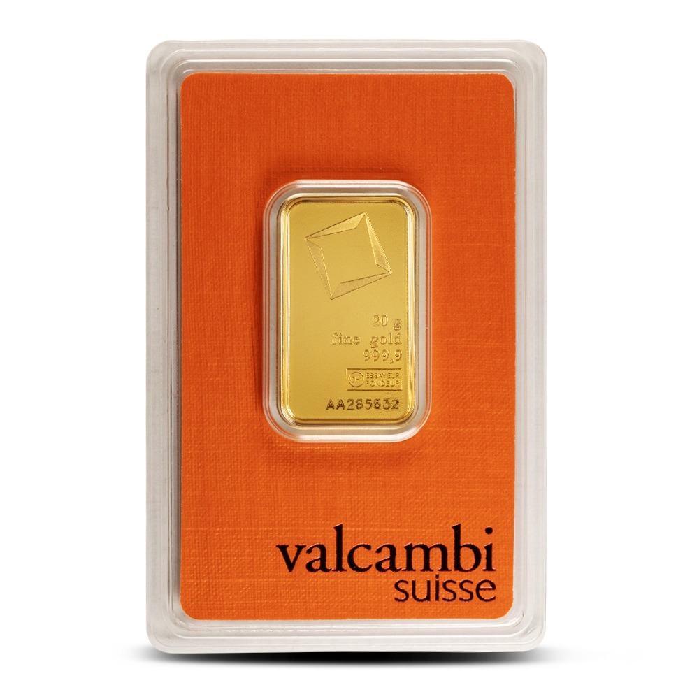 Buy 20 Gram Valcambi Gold Bar