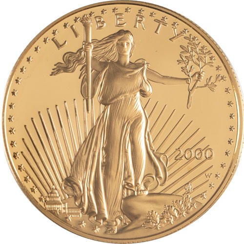 2000-W 4-Coin Proof American Gold Eagle Set (Box + CoA) - Image 3