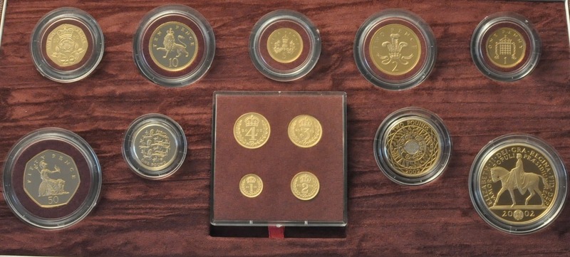 2002 Golden Jubilee Gold Proof Coin Set with Maundy Money Boxed - Image 2