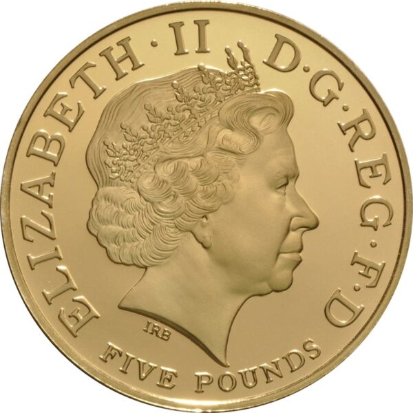 2002 Proof Gold Crown £5 Coin Queen Mother Memorial Boxed - Image 2