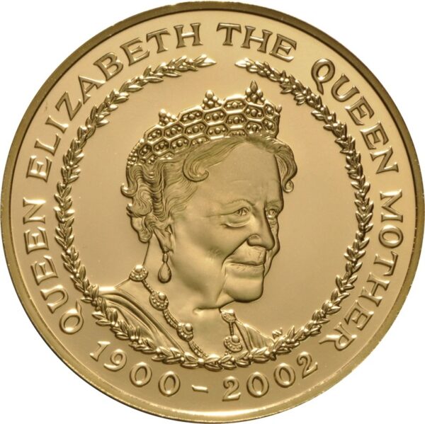 2002 Proof Gold Crown £5 Coin Queen Mother Memorial Boxed - Image 3
