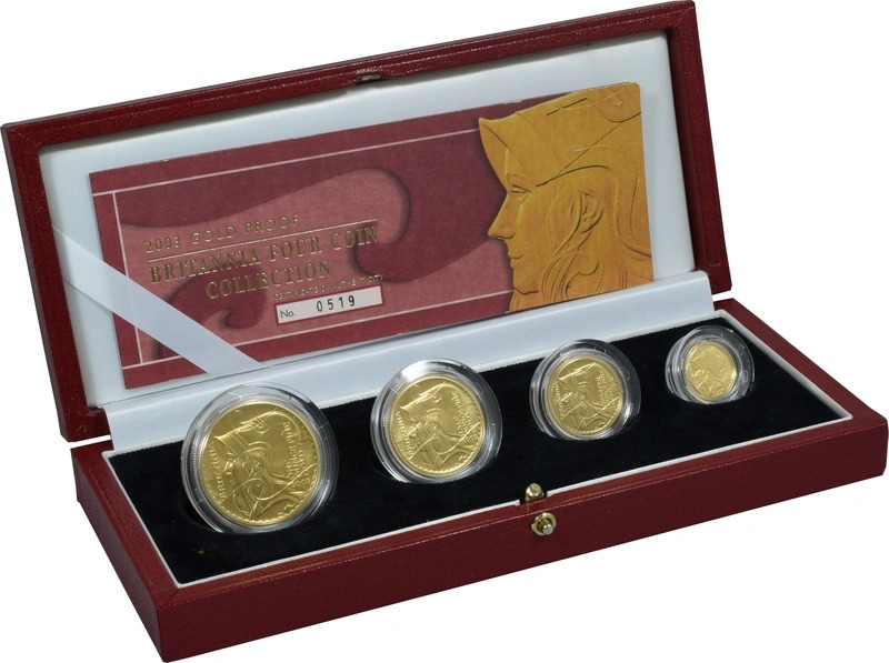 2003 Proof Gold Britannia 4 Coin Set