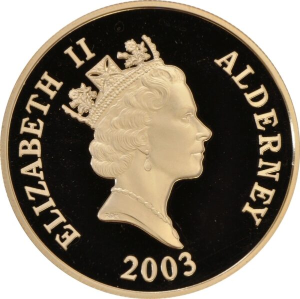 2003 Proof Gold Crown £5 Coin Concorde Boxed - Image 2