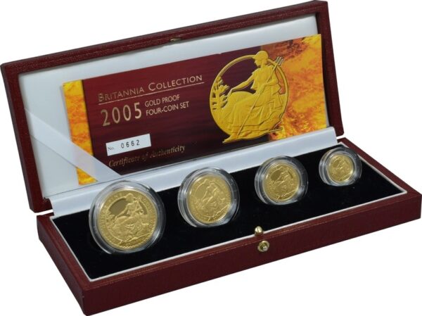 2005 Proof Gold Britannia 4 Coin Set