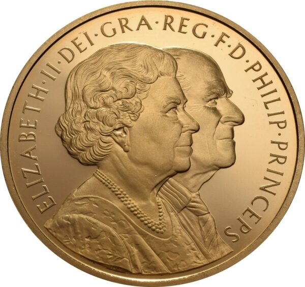 2007 Proof Gold Crown £5 Coin Diamond Wedding Boxed - Image 2