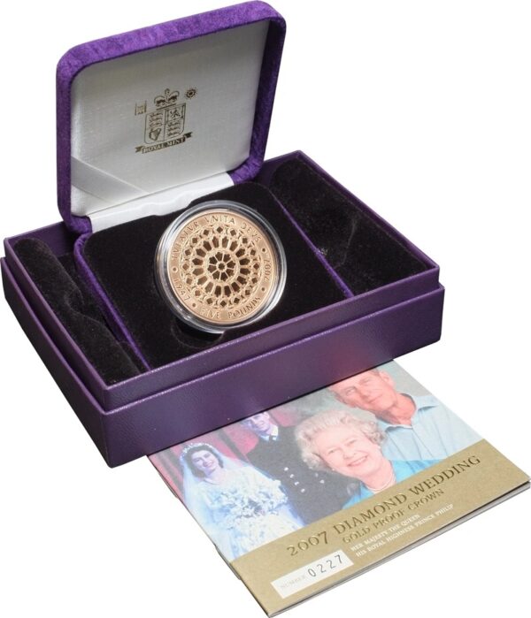 2007 Proof Gold Crown £5 Coin Diamon