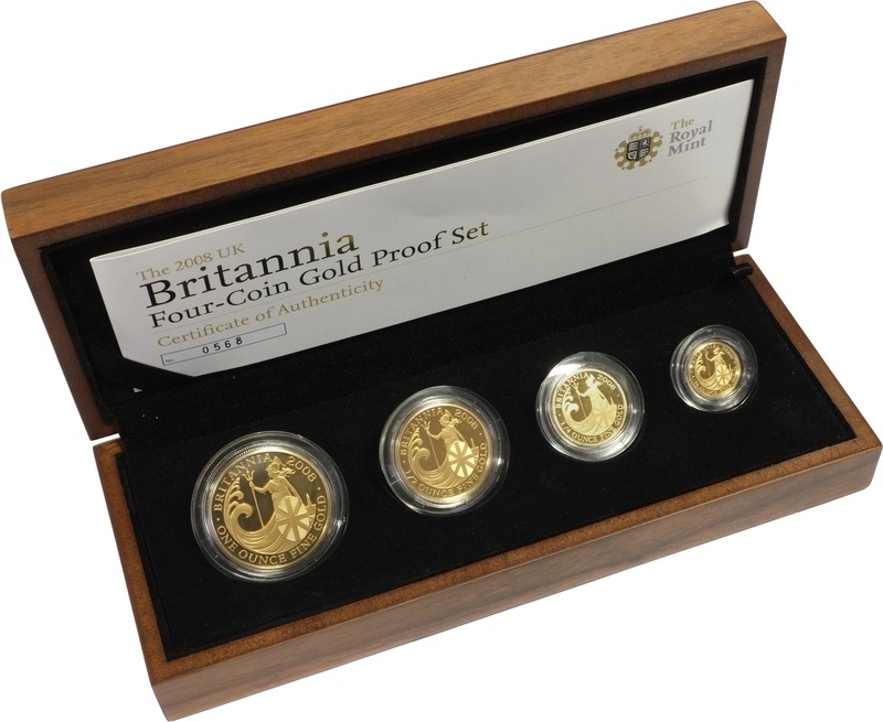 2008 Proof Gold Britannia 4 Coin Set