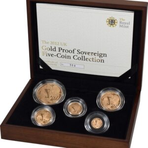 2012 Proof Gold Sovereign 5 Coin Set
