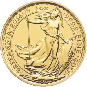 Gold Britannia 1 oz Coin Uniface Obv