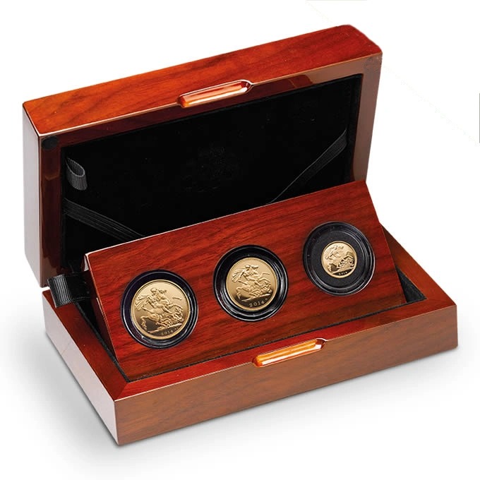 2014 Proof Gold Sovereign 3 Coin Set