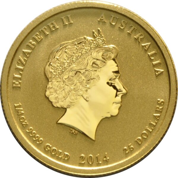 2014 1/4 oz Year of the Horse Gold Coin Perth Mint Australian Lunar Series - Image 2