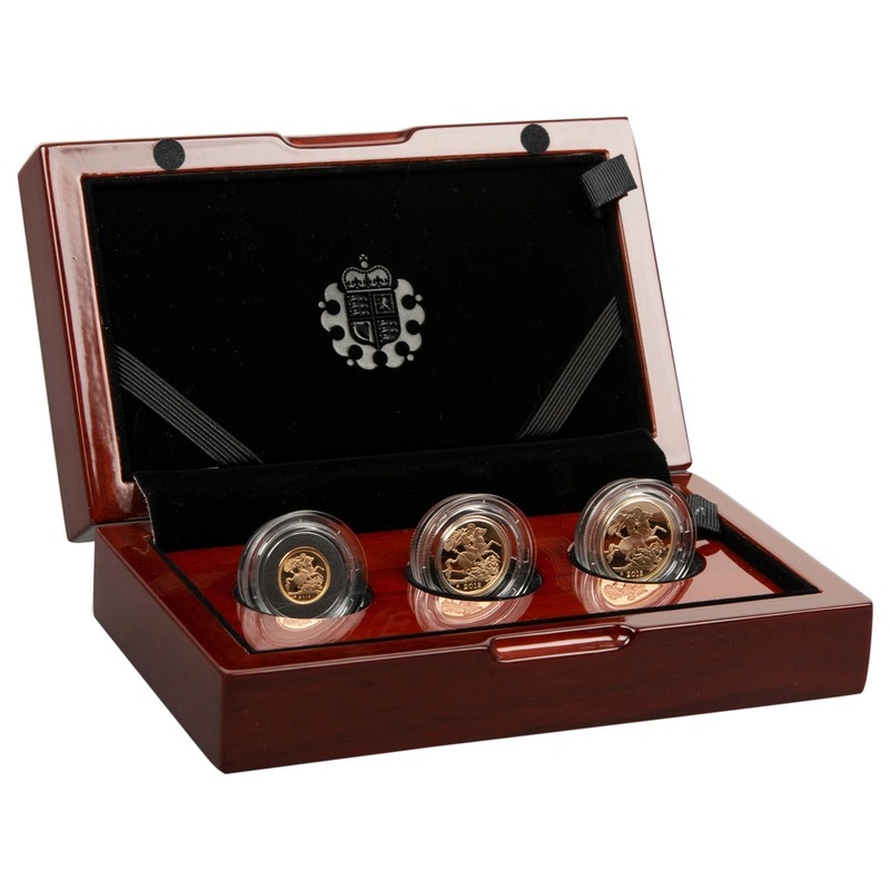 2018 Proof Gold Sovereign 3 Coin Set