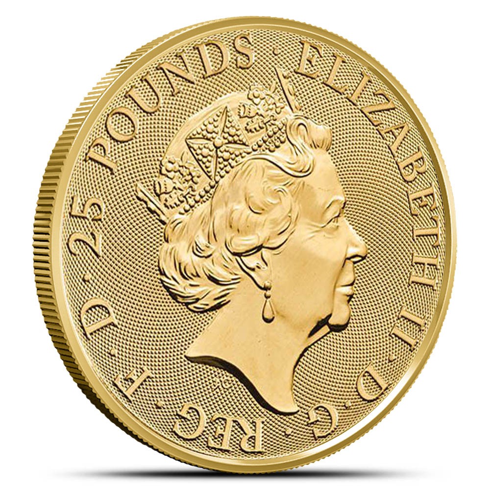 2020 1/4 oz British Gold Queens Beast White Lion Coin - Image 2