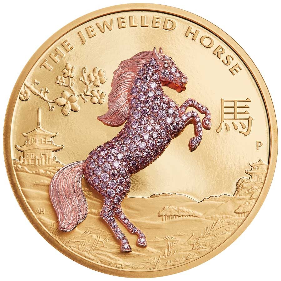 2021 Australia 10 oz Gold Jewelled Horse Proof - Image 3