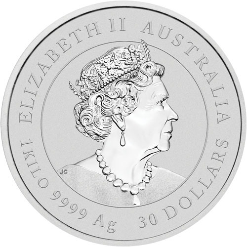 2022 1 Kilo Australian Silver Lunar Tiger Coin (BU) - Image 2