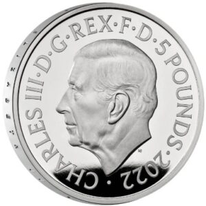2022 Platinum Piedfort £5 Proof Crown Her Majesty Queen Elizabeth II Memorial Boxed