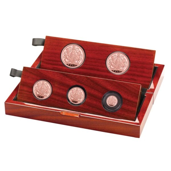 Proof Gold Sovereign 5 Coin Set Fift