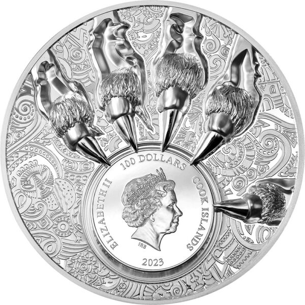 2023 1 Kilo Cook Islands Silver King of the South Coin (Ultra High Relief, Box + CoA) - Image 2