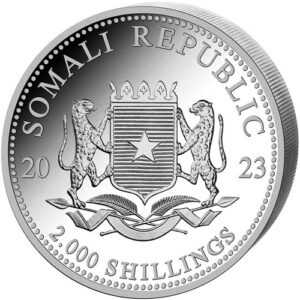2023 1 Kilo Somalia Silver Elephant Coin (BU)