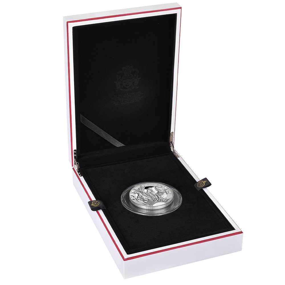 2023 10 oz Proof St. Helena Silver Goddesses Series Eos Coin (Box + CoA) - Image 6