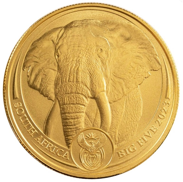 2023 1 oz Elephant Gold Coin Big Fiv