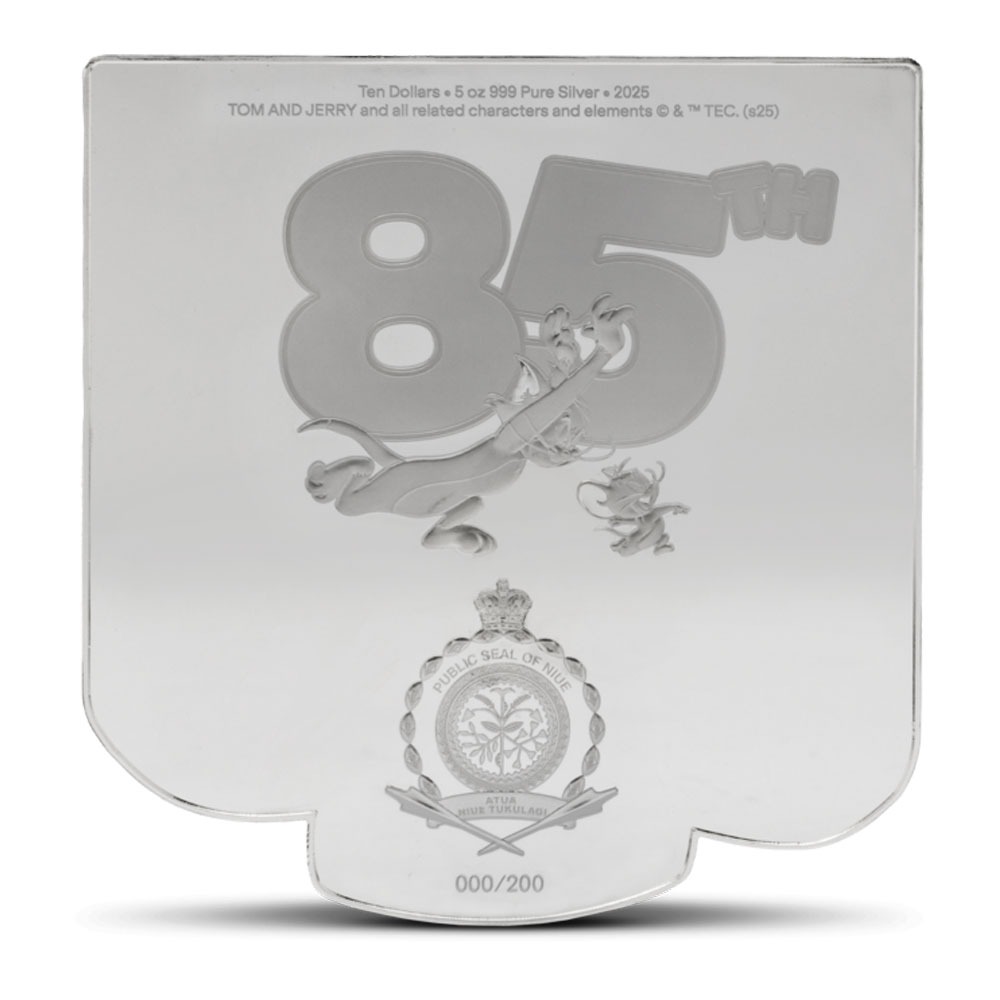 2025 5 oz Proof Colorized Niue Silver Tom and Jerry 85th Anniversary Coin (Box + CoA) - Image 3