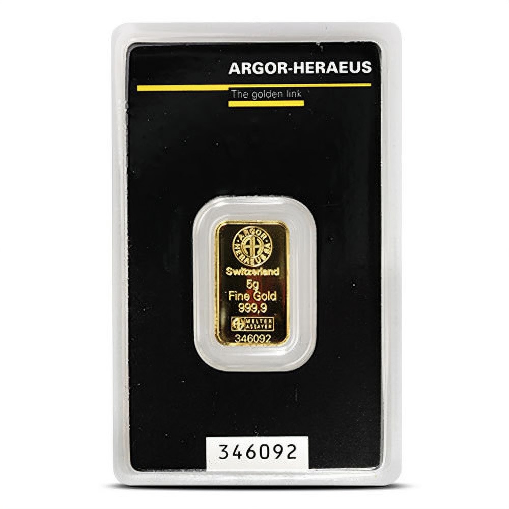 5 Gram Argor Heraeus Gold Bar (New in Assay) - Image 2