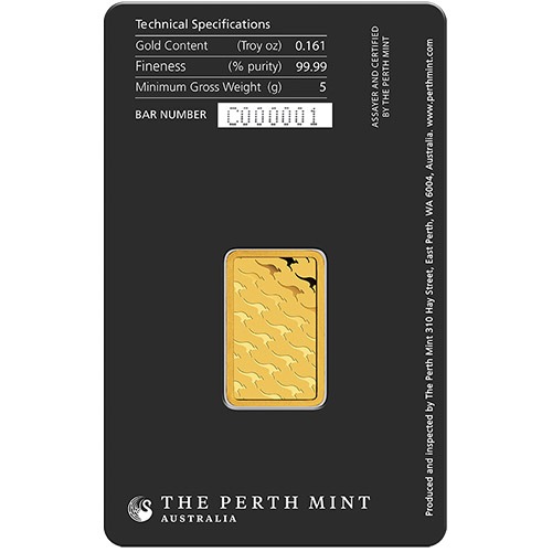 Buy 5 Gram Perth Mint Gold Bars (New w/ Assay) - Image 2