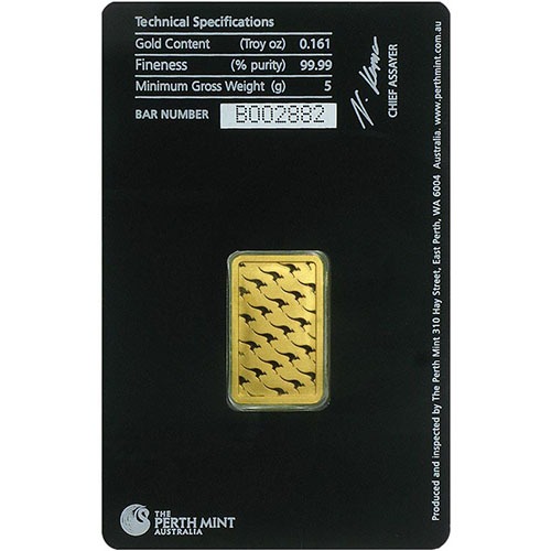Buy 5 Gram Perth Mint Gold Bars (New w/ Assay) - Image 4